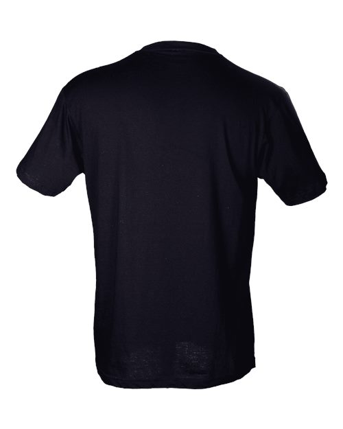 Tultex 206 Men's Fine Jersey V-Neck T-Shirt - Black - back