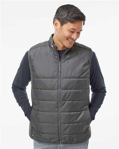 Adidas A572 Men's Puffer Full-Zip Vest - Grey Five - model front