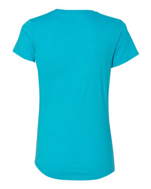 Gildan 6750L Women's Softstyle Triblend T-Shirt - Heather Caribbean Blue - back