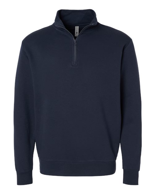 Next Level 9643 Unisex Fleece Quarter-Zip Pullover - Midnight Navy - front