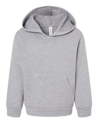 BELLA + CANVAS 3719T Toddler Sponge Fleece Pullover Hoodie Sweatshirt - Athletic Heather - front