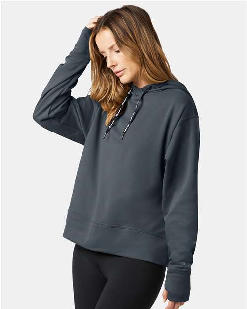 Champion CHP100 Women's Sport Hooded Sweatshirt - Stealth - model side
