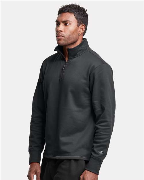 Champion CHP190 Unisex Sport Quarter-Zip Pullover - Stealth - model side