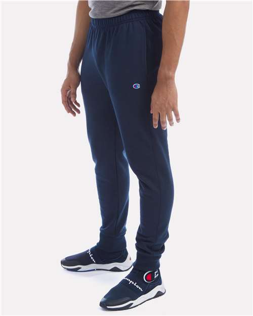 Champion P930 Powerblend Fleece Joggers - Navy - model side