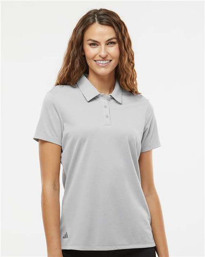 Adidas A583 Women's Heathered Polo - Grey Two Melange - model front