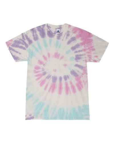 Colortone 1000Y Youth Multi-Color Tie-Dyed T-Shirt - Acadia - front