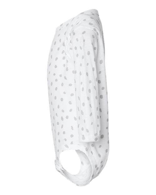 Rabbit Skins 4421 Infant Fine Jersey Long Sleeve Bodysuit - White Spot - side