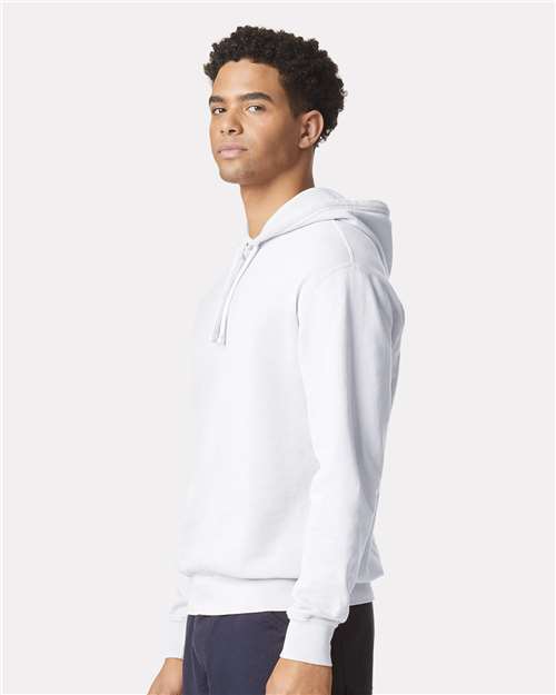 Comfort Colors 1467 Unisex Garment-Dyed Lightweight Hooded Sweatshirt - White - model side