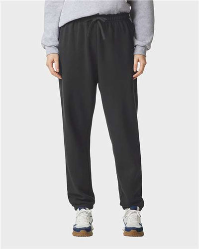 American Apparel RF491 Unisex ReFlex Fleece Sweatpants - Black - model front