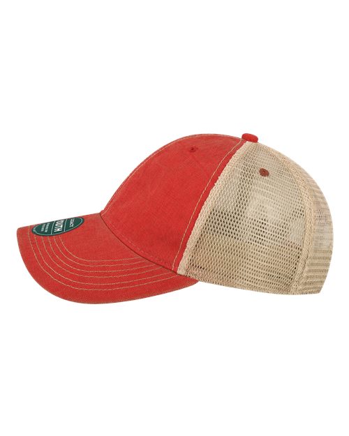 LEGACY OFAY Youth Old Favorite Trucker Cap - Scarlet Red/ Khaki - side