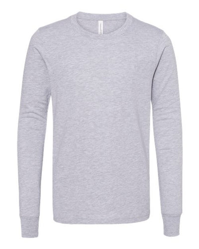 BELLA + CANVAS 3501YCVC Youth Heather CVC Long Sleeve Tee - Athletic Heather - front