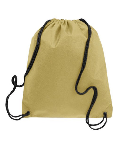 Q-Tees Q1235 Non-Woven Drawstring Bag - Natural - front