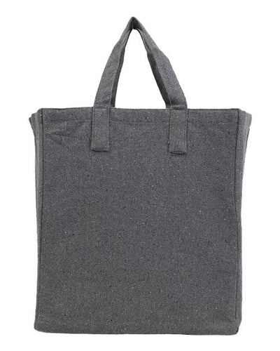 Q-Tees S900 Sustainable Grocery Tote Bag - Dark Grey - front