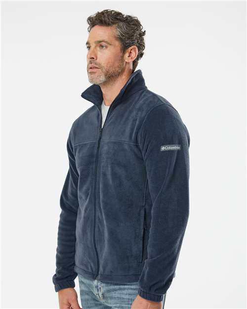 Columbia 212478 Men's Steens Mountain Full Zip 2.0 Jacket - Collegiate Navy - model side