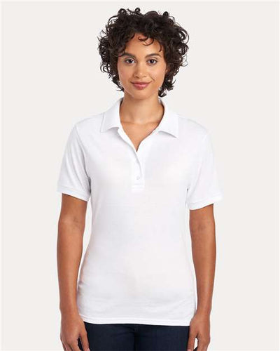 Jerzees 437F Women's Dri-Power Polo - White - model front