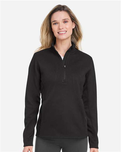 Spyder S18092 Women's Constant Canyon Quarter-Zip Pullover - Black - model front