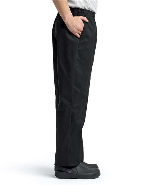 Artisan Collection by Reprime RP553 Unisex Essential Chef Pants - Black - model side