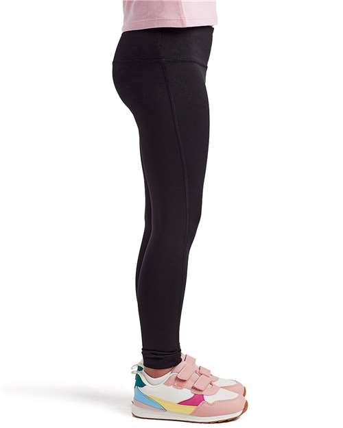 TriDri TD31B Youth Recycled Performance Legging - Black - model side