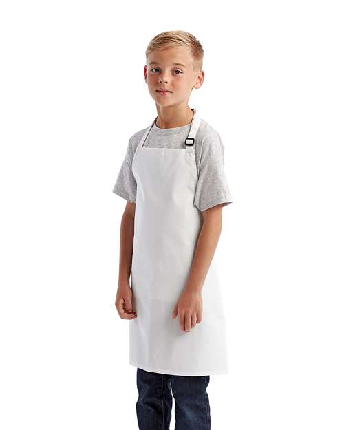 Artisan Collection by Reprime RP149 Youth Recycled Apron - White - model side