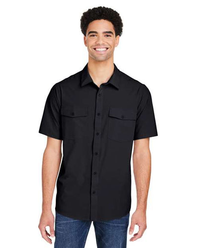 Core 365 CE510 Men's Ultra UVP Marina Shirt - Black - model front