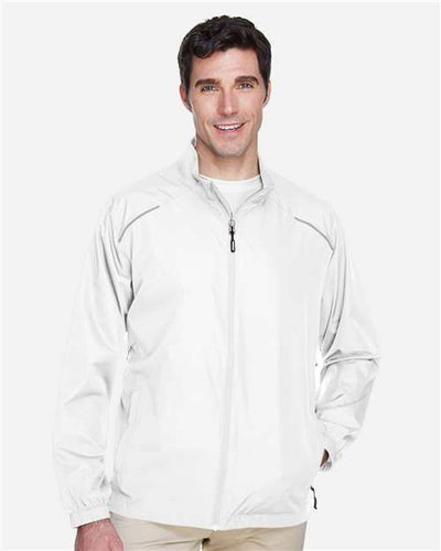 Core 365 88183 Men's Techno Lite Motivate Unlined Lightweight Jacket - White - model front