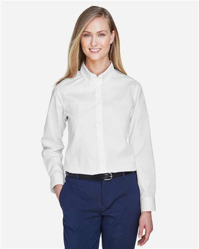 Core 365 78193 Women's Operate Twill Shirt - White - model front