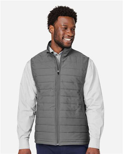 Devon & Jones DG706 Men's New Classics Charleston Hybrid Vest - Graphite Melange/ Graphite - model front
