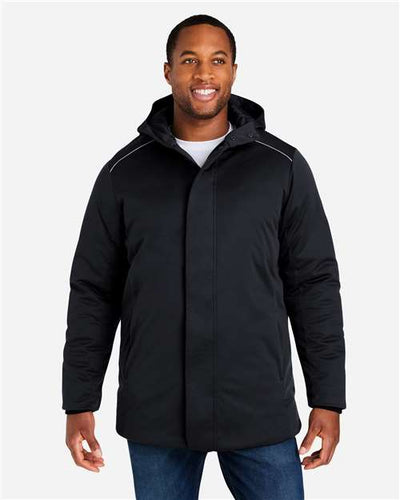 Core 365 CE715 Unisex Techno Lite Flat-Fill Insulated Jacket - Black - model front