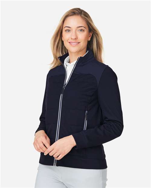 Devon & Jones DG71W Women's New Classics Club Jacket - Navy - model side