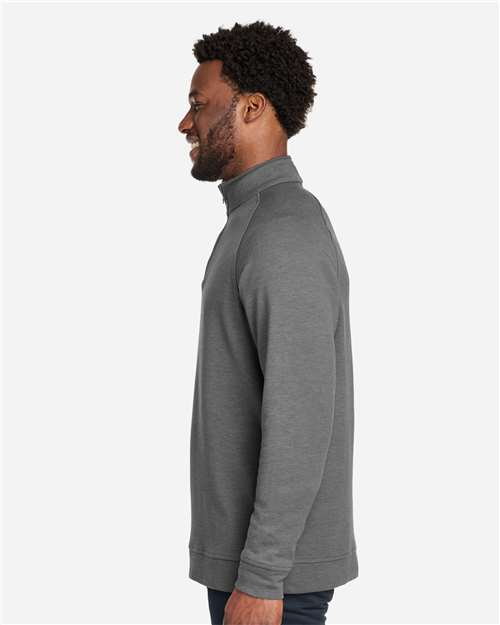 Devon & Jones DG481 Men's New Classics Charleston Quarter-Zip Pullover - Graphite Melange - model side