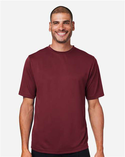 Team 365 TT15 Men's Zone Performance Mesh T-Shirt - Sport Maroon - model front