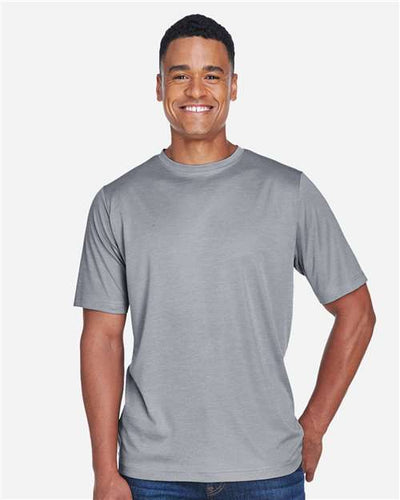 Team 365 TT11H Men's Sonic Heather Performance T-Shirt - Athletic Heather - model front
