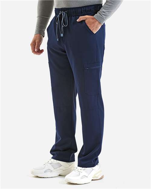 Onna NN500 Men's Relentless Stretch Cargo Scrub Pants - Navy - model side