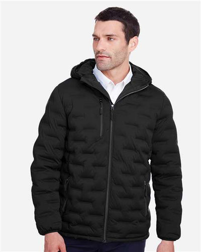 North End NE708 Men's UTK SubDown Loft Puffer Jacket - Black/ Carbon - model front