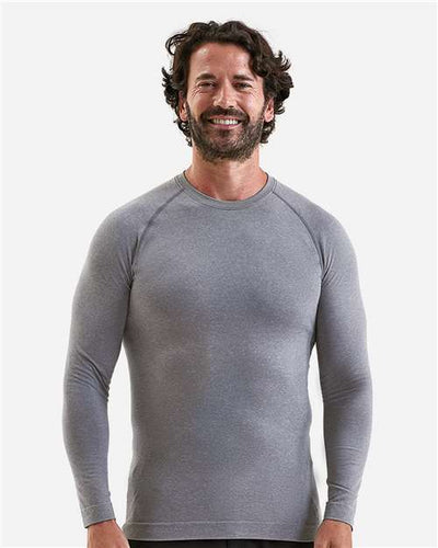 Onna NN270 Men's Unstoppable Fresh Long Sleeve Underscrub Base Layer T-Shirt - Heather Grey - model front