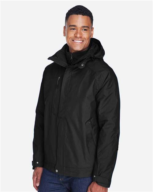 North End 88178 Men's Caprice 3-in-1 Jacket with Soft Shell Liner - Black - model side