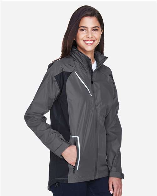 Team 365 TT86W Women's Dominator Waterproof Jacket - Sport Graphite - model side