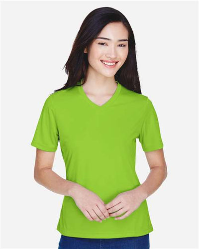 Team 365 TT11W Women's Zone Performance T-Shirt - Acid Green - model front