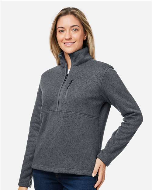 Marmot M16248 Women's Drop Line Half-Zip Jacket - Steel Onyx Heather - model side