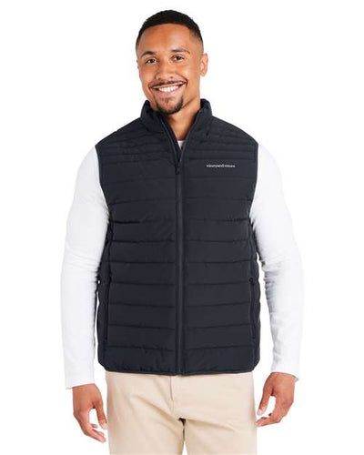 vineyard vines O001808 Men's Mountain Weekend Puffer Vest - Jet Black - model front