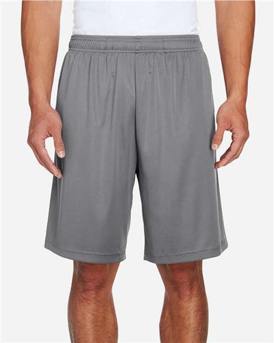 Team 365 TT11SH Men's Zone Performance Shorts - Sport Graphite - model front