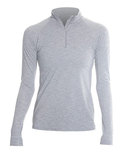 ANETIK WSFLTL0 Women's Flight Tech Quarter-Zip Pullover - Alloy Heathered - front