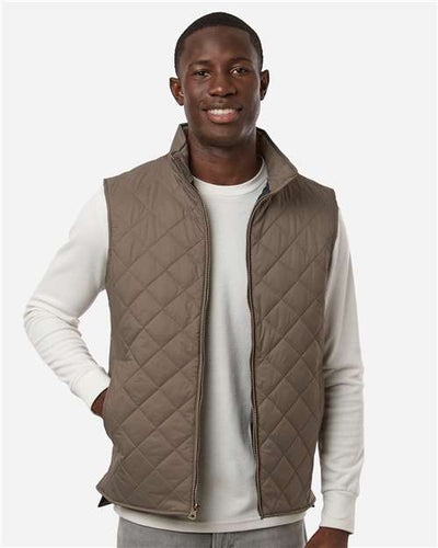 Weatherproof 207359 Men's Vintage Diamond Quilted Vest - Driftwood - model front