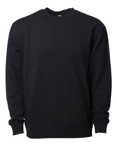 Independent Trading Co. INDLUXCREW Lux Heavyweight Modal Crewneck Sweatshirt - Black - front