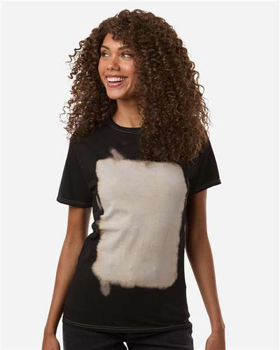 Colortone 1385 Unisex Bleach Out Dyed T-Shirt - Photo - model front