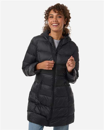 Weatherproof W26720 Women's Poly-filled 3/4 Length Coat - Black - model front