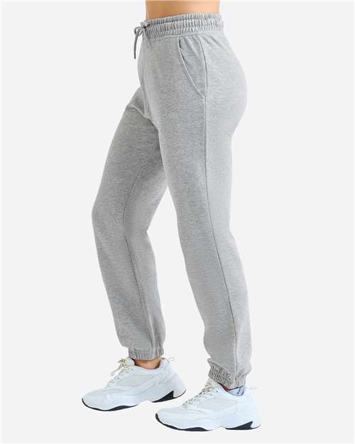 TriDri TD605 Unisex Jamie Recycled Joggers - Heather Grey - model side