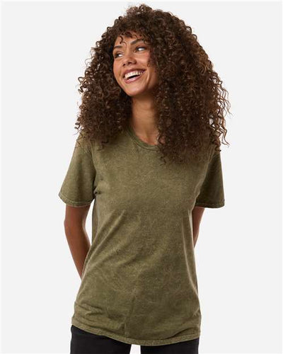 Colortone 1300 Unisex Mineral Wash T-Shirt - Mineral Green - model front