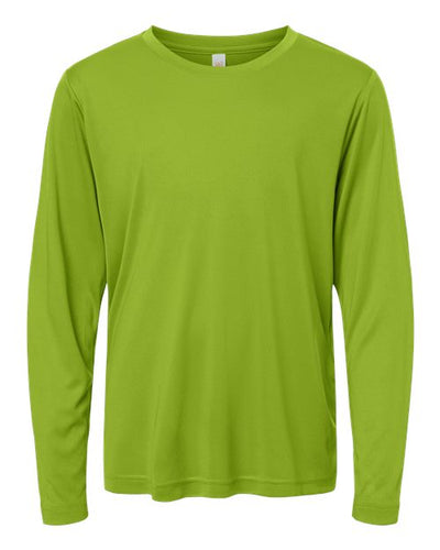 Core 365 CE10LY Youth Capital Performance Long Sleeve T-Shirt - Acid Green - front