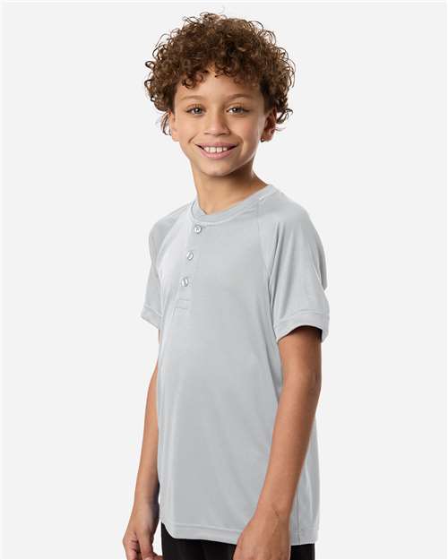 Team 365 TT11HNY Youth Zone Performance Henley - Sport Silver - model side